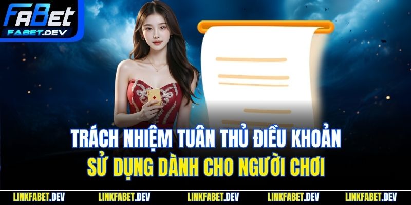 Trách nhiệm tuân thủ điều khoản sử dụng dành cho người chơi